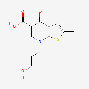 7-(3-Hydroxypropyl)-2-methyl-4-oxo-4,7-dihydrothieno[2,3-B]pyridine-5-carboxylic acid