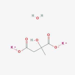 molecular formula C5H8K2O6 B13787393 (+/-)-Potassium citramalate monohydrate 