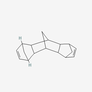 molecular formula C17H20 B13787395 hexacyclo[6.6.1.13,6.110,13.02,7.09,14]heptadeca-4,11-diene CAS No. 50415-43-5