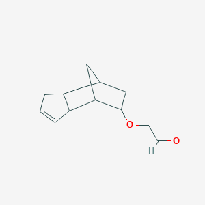 molecular formula C12H16O2 B13787407 Acetaldehyde,[(3A,4,5,6,7,7A-hexahydro-4,7-methano-1H-inden-5-YL)oxy]- CAS No. 72928-15-5