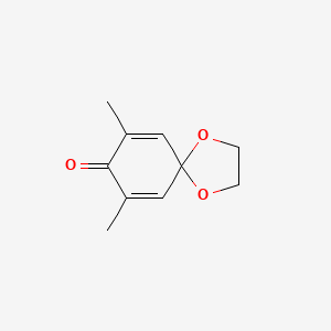 molecular formula C10H12O3 B13787427 7,9-Dimethyl-1,4-dioxaspiro[4.5]deca-6,9-dien-8-one 