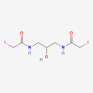 molecular formula C7H12I2N2O3 B13787439 Acetamide, N,N'-(2-hydroxy-1,3-propylene)bis(iodo- CAS No. 64049-32-7