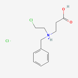 molecular formula C12H17Cl2NO2 B13787450 N-Benzyl-N-(2-chloroethyl)-beta-alanine hydrochloride CAS No. 91802-85-6