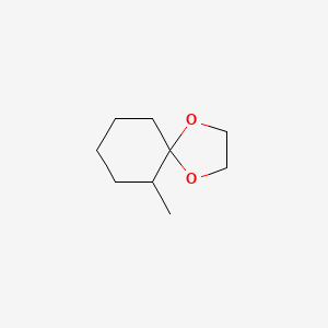 molecular formula C9H16O2 B13787468 6-Methyl-1,4-dioxaspiro[4.5]decane CAS No. 935-38-6