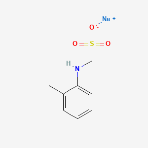 molecular formula C8H10NNaO3S B13787483 Sodium o-toluidinomethanesulphonate CAS No. 28141-42-6