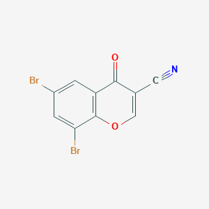 molecular formula C10H3Br2NO2 B13787503 3-Cyano-6,8-dibromochromone CAS No. 252941-33-6