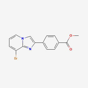 molecular formula C15H11BrN2O2 B13787510 4-(8-Bromo-imidazo[1,2-a]pyridin-2-yl)benzoic acid methyl ester 