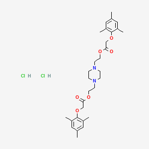 Acetic acid, (2,4,6-trimethylphenoxy)-, 1,4-piperazinediyldi-2,1-ethanediyl ester, dihydrochloride