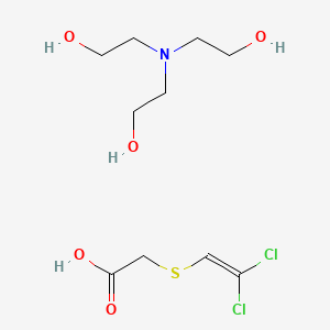 2-[bis(2-hydroxyethyl)amino]ethanol;2-(2,2-dichloroethenylsulfanyl)acetic acid