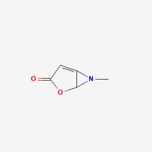 molecular formula C5H5NO2 B13787525 2-Oxa-6-azabicyclo[3.1.0]hex-4-en-3-one, 6-methyl- CAS No. 749849-31-8