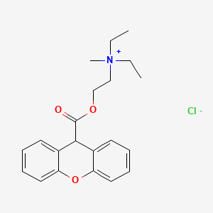 molecular formula C21H26ClNO3 B13787571 Banthine chloride CAS No. 63957-56-2