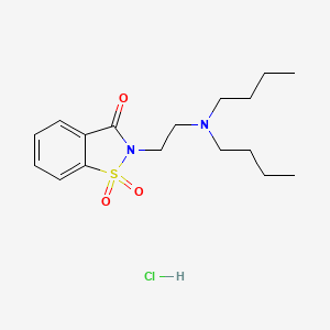 1,2-Benzisothiazol-3(2H)-one, 2-(2-(dibutylamino)ethyl)-, 1,1-dioxide, hydrochloride