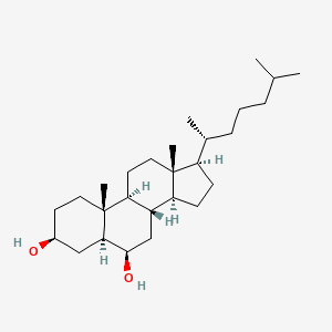 molecular formula C27H48O2 B13787590 Cholestane-3,6-diol, (3beta,5alpha,6beta)- CAS No. 570-85-4