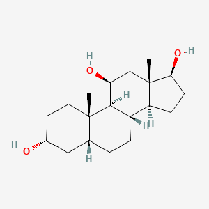 molecular formula C19H32O3 B13787603 5beta-Androstan-3alpha,11beta,17beta-triol CAS No. 20685-55-6