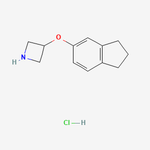 B1378764 3-Azetidinyl 2,3-dihydro-1H-inden-5-yl ether hydrochloride CAS No. 1449117-71-8