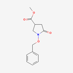 molecular formula C13H15NO4 B1378767 1-(苄氧基)-5-氧代吡咯烷-3-羧酸甲酯 CAS No. 1461706-59-1