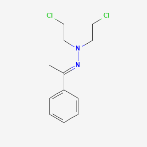 molecular formula C12H16Cl2N2 B13787695 Acetophenone,2,2-bis(2-chloroethyl)hydrazone 