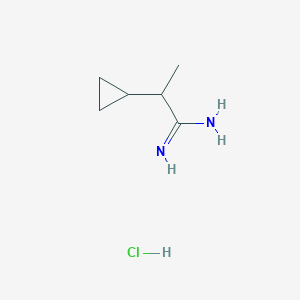 molecular formula C6H13ClN2 B1378770 2-环丙基丙酰胺盐酸盐 CAS No. 1461708-47-3