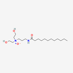 molecular formula C19H40N2O4 B13787734 Dodecanamide, N-[3-[bis(2-hydroxyethyl)oxidoamino]propyl]- CAS No. 66161-66-8