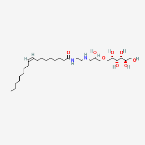 molecular formula C29H58N2O8 B13787770 1-O-[2-hydroxy-3-[[2-[oleoylamino]ethyl]amino]propyl]-D-glucitol CAS No. 94386-51-3