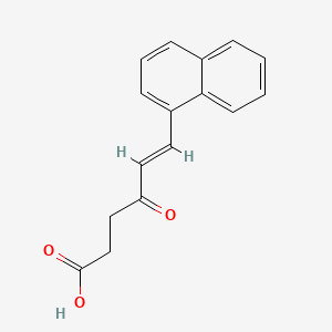 molecular formula C16H14O3 B13787775 6-(1-Naphthyl)-4-oxo-5-hexenoic acid CAS No. 74038-56-5