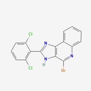 molecular formula C16H8BrCl2N3 B1378778 4-溴-2-(2,6-二氯苯基)-1H-咪唑并[4,5-c]喹啉 CAS No. 1449117-62-7
