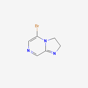 molecular formula C6H6BrN3 B1378779 5-溴-2,3-二氢咪唑并[1,2-a]哒嗪 CAS No. 1449117-44-5