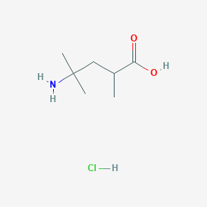molecular formula C7H16ClNO2 B1378780 4-氨基-2,4-二甲基戊酸盐酸盐 CAS No. 1796942-55-6
