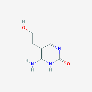 molecular formula C6H9N3O2 B13787805 6-Amino-5-(2-hydroxyethyl)pyrimidin-2(1H)-one CAS No. 89711-99-9