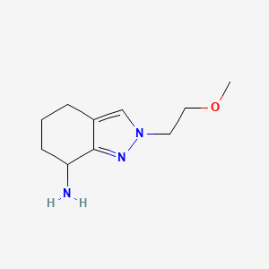 molecular formula C10H17N3O B1378786 2-(2-甲氧基乙基)-4,5,6,7-四氢-2H-吲唑-7-胺 CAS No. 1461707-12-9