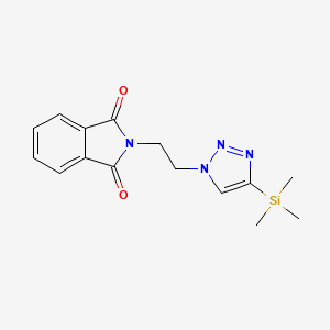 molecular formula C15H18N4O2Si B1378794 2-{2-[4-(trimethylsilyl)-1H-1,2,3-triazol-1-yl]ethyl}-2,3-dihydro-1H-isoindole-1,3-dione CAS No. 1461706-40-0