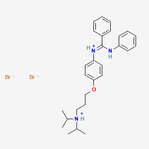 Benzamidine, N-(p-(3-(diisopropylamino)propoxy)phenyl)-N'-phenyl-, dihydrobromide