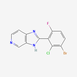 molecular formula C12H6BrClFN3 B1378801 2-(3-溴-2-氯-6-氟苯基)-3H-咪唑并[4,5-c]吡啶 CAS No. 1439824-02-8