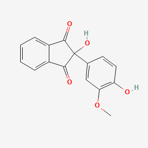 2-Hydroxy-2-(4-hydroxy-3-methoxyphenyl)-1H-indene-1,3(2H)-dione