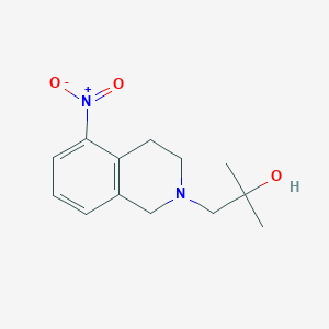 molecular formula C13H18N2O3 B1378803 2-Methyl-1-(5-nitro-1,2,3,4-tetrahydroisoquinolin-2-yl)propan-2-ol CAS No. 1461707-42-5
