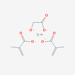 Titanium, [(hydroxy-kappaO)acetato(2-)-kappaO]bis(2-methyl-2-propenoato-kappaO)-, (T-4)-