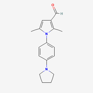 2,5-dimethyl-1-(4-pyrrolidin-1-ylphenyl)pyrrole-3-carbaldehyde