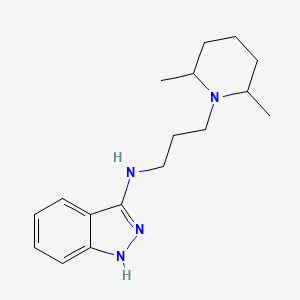 1H-Indazol-3-amine, N-(3-(2,6-dimethyl-1-piperidinyl)propyl)-