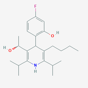 3-Pyridinemethanol, 5-butyl-4-(4-fluoro-2-hydroxyphenyl)-a-methyl-2,6-bis(1-methylethyl)-, (aR)-