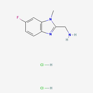 molecular formula C9H12Cl2FN3 B1378817 (6-氟-1-甲基-1H-1,3-苯并二唑-2-基)甲胺二盐酸盐 CAS No. 1461713-42-7