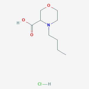 molecular formula C9H18ClNO3 B1378824 4-丁基吗啉-3-羧酸盐酸盐 CAS No. 1607020-18-7