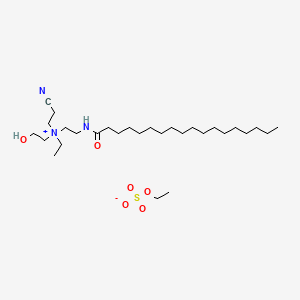 (2-Cyanoethyl)ethyl(2-hydroxyethyl)(2-((1-oxooctadecyl)amino)ethyl)ammonium ethyl sulphate