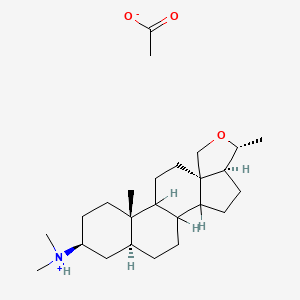 molecular formula C25H43NO3 B13788289 [(5alpha)-18,20(R)-epoxypregnan-3beta-yl]dimethylammonium acetate CAS No. 94386-34-2