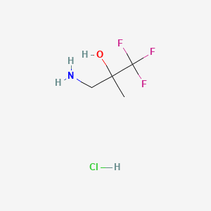 B1378846 3-Amino-1,1,1-trifluoro-2-methylpropan-2-ol hydrochloride CAS No. 1334546-33-6