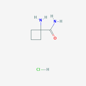 molecular formula C5H11ClN2O B1378851 1-氨基环丁烷-1-甲酰胺盐酸盐 CAS No. 190004-62-7