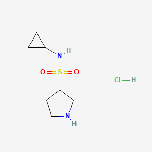 molecular formula C7H15ClN2O2S B1378855 N-环丙基吡咯烷-3-磺酰胺盐酸盐 CAS No. 1423024-85-4