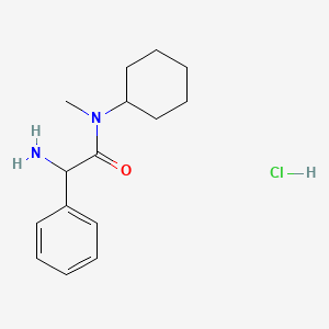 molecular formula C15H23ClN2O B1378859 2-amino-N-cyclohexyl-N-methyl-2-phenylacetamide hydrochloride CAS No. 1423025-15-3