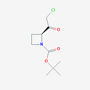 molecular formula C10H16ClNO3 B1378867 (S)-Tert-butyl 2-(2-chloroacetyl)azetidine-1-carboxylate CAS No. 1260616-94-1