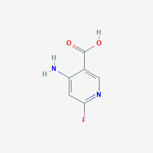 molecular formula C6H5FN2O2 B1378876 4-氨基-6-氟烟酸 CAS No. 1242336-78-2