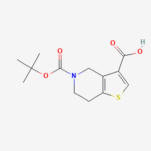 molecular formula C13H17NO4S B1378885 5-(叔丁氧羰基)-4,5,6,7-四氢噻吩并[3,2-c]吡啶-3-羧酸 CAS No. 1363382-28-8